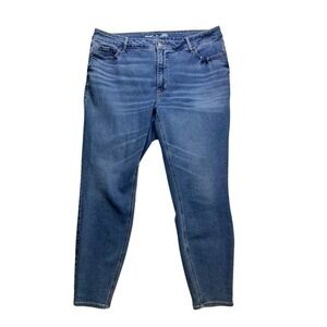 Old Navy Rockstar Super Skinny High Rise Jeans Womens 20 Blue Medium Wash 733634